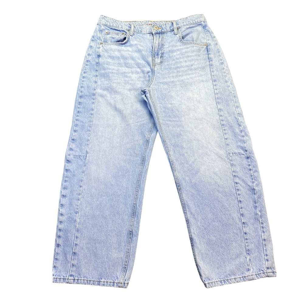 Lucky Brand Barrel Leg Jeans Light Wash High Rise Denim Size 8/29 R 66738
